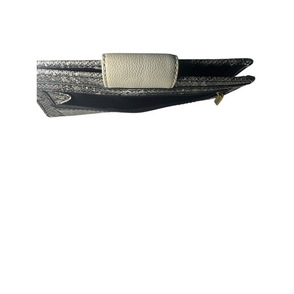 Fossil Madison Wallet Gray Leather Python Snake Clutch Organizer Fast Shipping - Picture 8 of 16